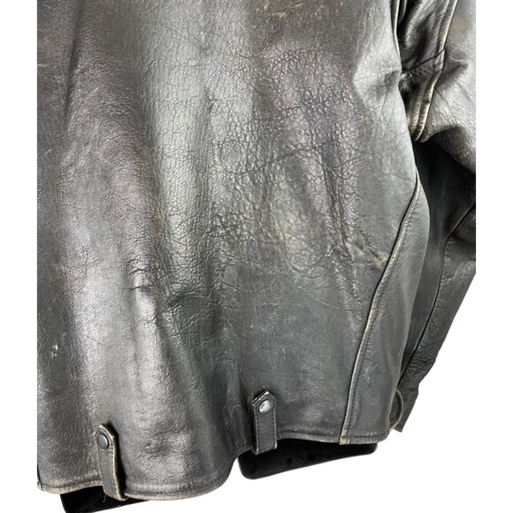 Vulcan Motorcycles Ripples Black Belted Lined Motorcycle Jacket Mens Size Large - Picture 14 of 16